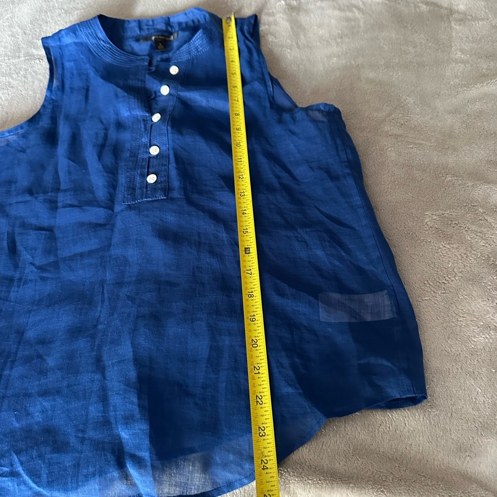 Banana Republic blue linen blouse - Picture 6 of 8